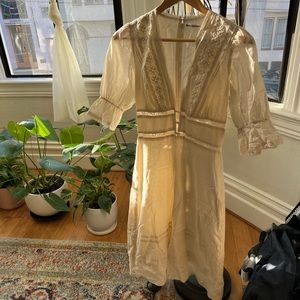 reformation puff sleeve midi dress